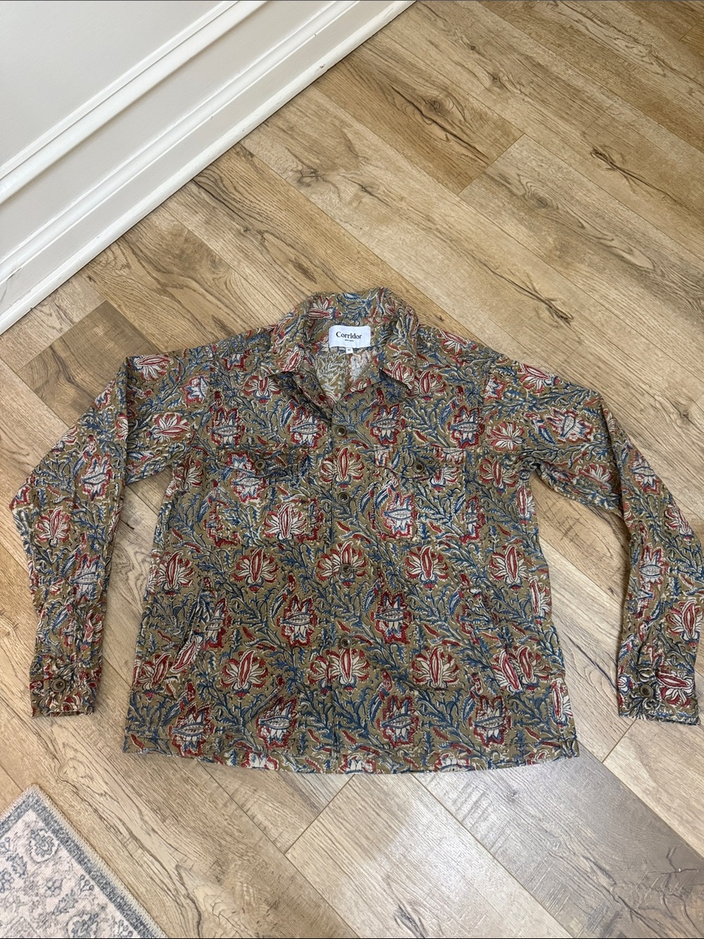 Corridor Floral-Print Men's Shirt Jacket